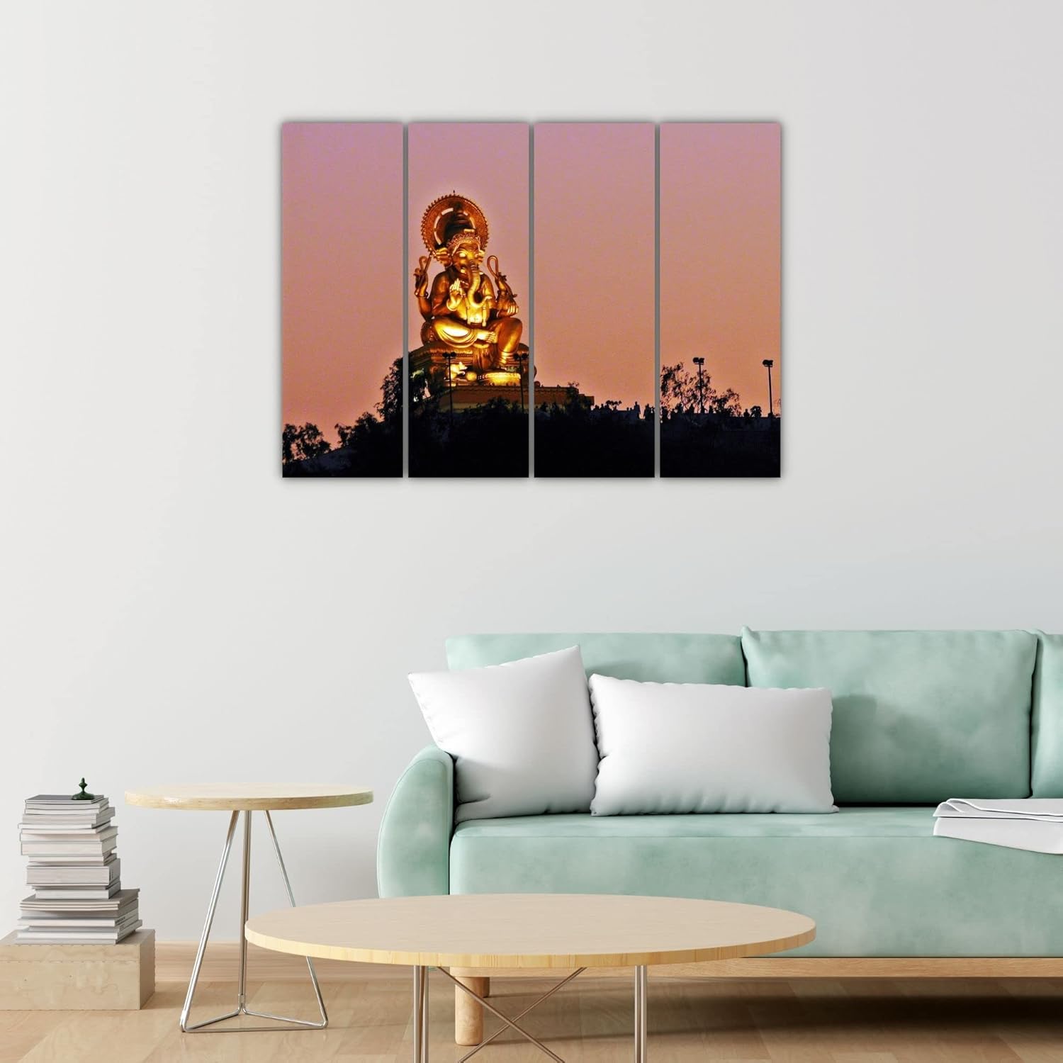 inep-b0bbpq5mq8-close-up-of-ganesha-glow_-the-framed-4-panel-wall-art-that-brings-good-vibes-highlighting-the-matte-finish-and-splash-proof-frame.jpg
